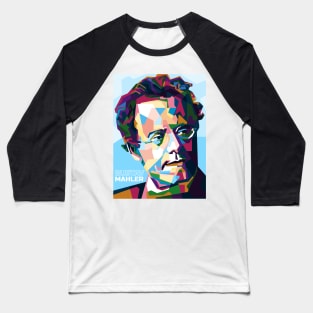 Abstract Popart Gustav Mahler in WPAP Baseball T-Shirt